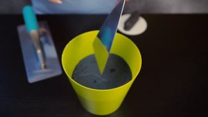 Декоративная Штукатурка Из Плиточного Клея. 4K/ Decorative Tile Adhesive Plaster. 4K