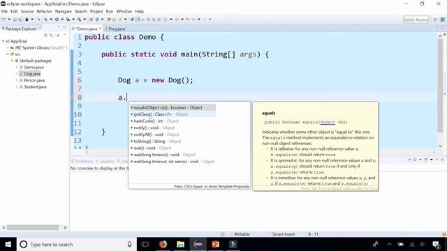 The OBJECT Class in Java - The Base Class of all Classes - Inheritance Example - APPFICIAL