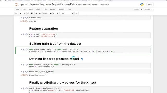 Implementation of Linear regression using python | Machine Learning algorithms
