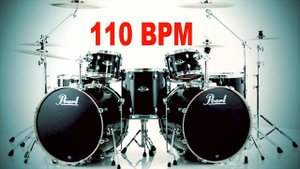 ROCK - 110BPM 4/4 drum track - metronome - drum beat