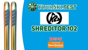 Тесты горных лыж K2 Shreditor 102 (2015-16 год).