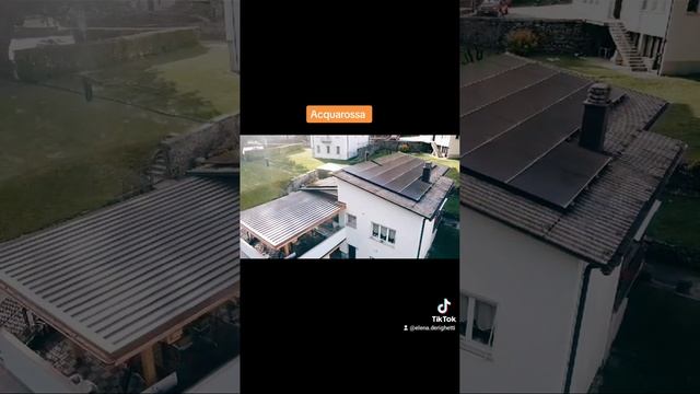 наше жилище с высоты дрона, Acquarossa, кантон Тичино, вале Бленьо, Швейцария. смотреть онлайн