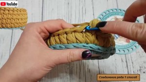 Соединение ряда в узоре с диагональной стеночкой. Первый способ