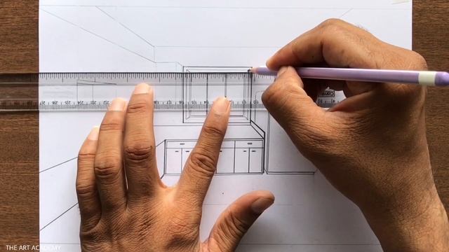How to Draw a Kitchen in 1-Point Perspective Step by Step смотреть онлайн