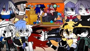 ?•Sans au react to Sonic.EXE mod•? //Gachaclup //FNF