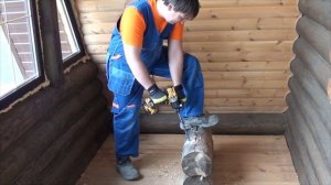 Сверление бруса !! Сверлом Левиса !! шуруповертом Dewalt DCD 996