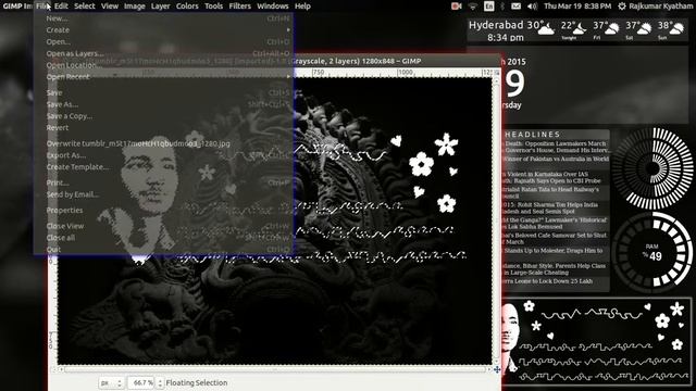 GIMP Image editor in Ubuntu Linux смотреть онлайн