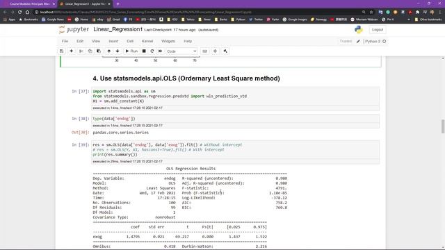 IMSE 685 Forecasting & Time Series Analysis - Linear Regression