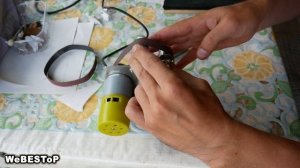Как очень просто заточить нож в домашних условиях на мини гриндере с Алиэкспресс | Заточка ножа