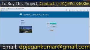 GUI for Oracle   Java Project