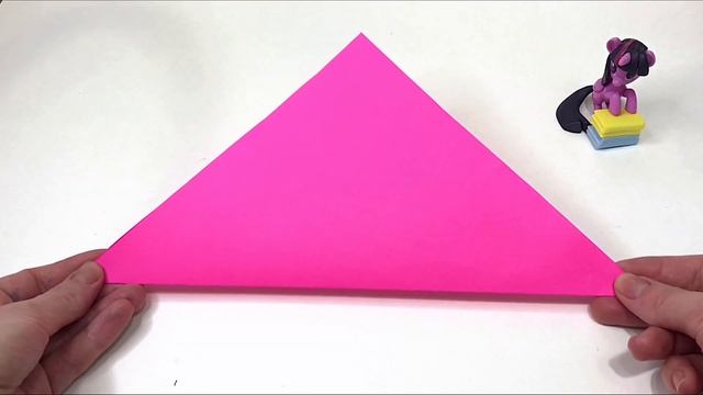 Оригами для детей.Делаем мордочку кота из бумаги.Учим формы вместе с героями мультика My little pon
