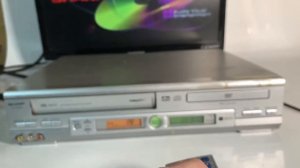 Retro SHARP VCR VHS Video Tape Cassette & DVD Player Combo DV-NC65