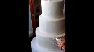 Шикарное украшение свадебного торта за 1 час. Расписываем торт айсингом. Рассказываю все нюансы.