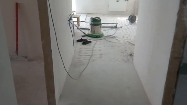 Залили Наливной пол и приступили к укладке керамогранита 120*60см. смотреть онлайн