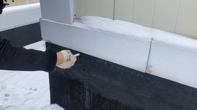 Тестируем жидкую кровлю "PANZER" цвета "Антрацит" в мороз -15 смотреть онлайн