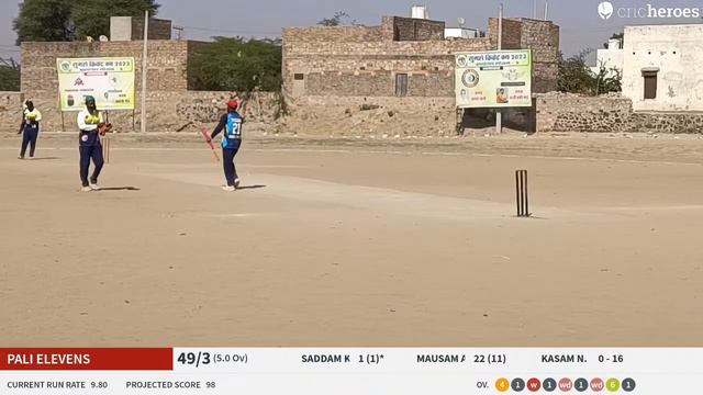 Live Cricket Match | Pali Elevens vs N. S. Royal Star Salawas | 28-Jan-23 01:59 PM 10 overs | SUMRO