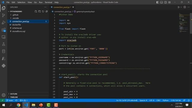 Developing with Python, Visual Studio Code and Oracle Database