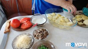 Рыба запеченная  с овощами!!!