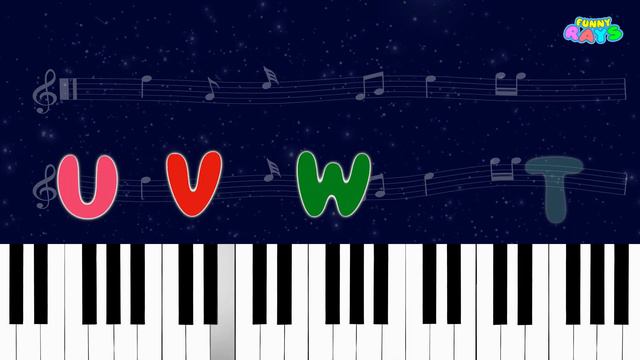 ABC Piano Song | Learning Alphabet | Nursery Rhymes & Kids Songs | Funny Rays смотреть онлайн