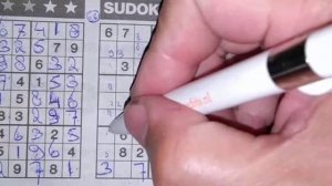 (#1015) Saturday. Three Stars Sudoku puzzle. Bonus Extra edition. 06-20-2020 Extra part 3 of 6