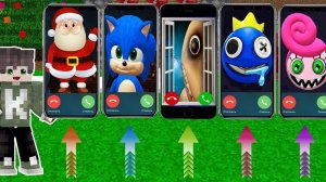 ВЫБЕРИ НОВОГОДНИЙ ТЕЛЕФОН ДЕД МОРОЗ СИНИЙ РАДУЖНЫЙ ДРУГ МАМА ХАГГИ ВАГГИ СОНИК В МАЙНКРАФТ