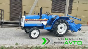 Видеообзор японского минитрактора 2WD в Улан-Удэ за 380 000 руб. "PROGRESS-AVTO" с почвенной фрезой