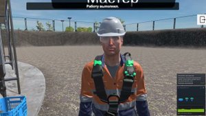 Высотные работы (покраска РВС) в VR шлеме - виртуальный тренажер компании Инфоком.