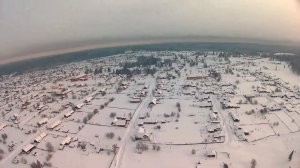 Кормовище с высоты птичьего полета в зимний период