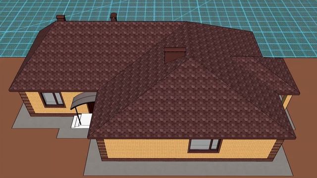 ОДНОЭТАЖНЫЙ ДОМ 150 кв.м 12х20м С ПРИСТРОЕННОЙ БАНЕЙ 7х7м НА 6 СОТКАХ. HOUSE DESIGN. ЭСКИЗНЫЙ ПРОЕК