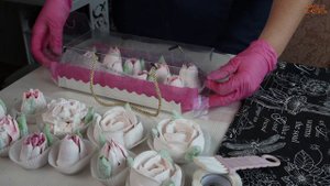 Зефирный шедевр  Цветы из зефира в подарок