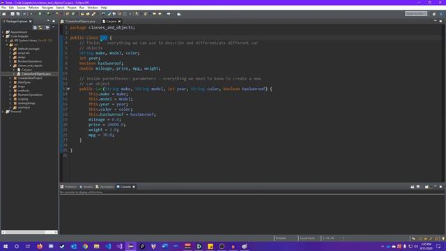 Classes and Objects | Code Snippets 16