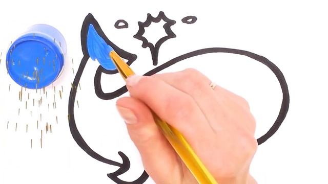 Как нарисовать и раскрасить милого кита смотреть онлайн