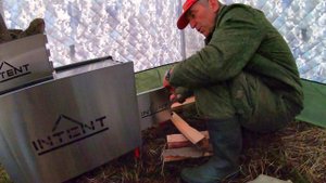 Поход на избу  . Испытание походной бани "Морж" .