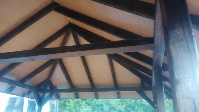 Готовый объект беседка крыша из мягкого кровли
