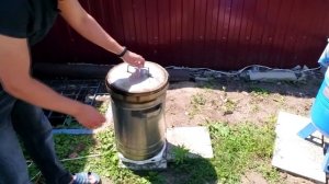 Как мы коптили сало в коптильне горячего копчения на даче