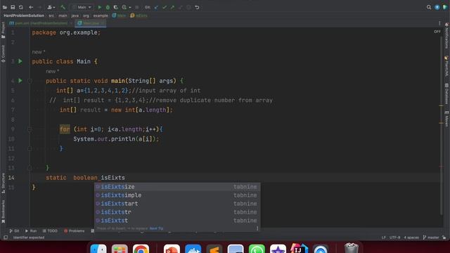 Hard problem | remove duplicate element from integer array | Java смотреть онлайн