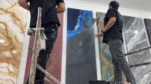 Процесс нанесения Венецианской штукатурки…