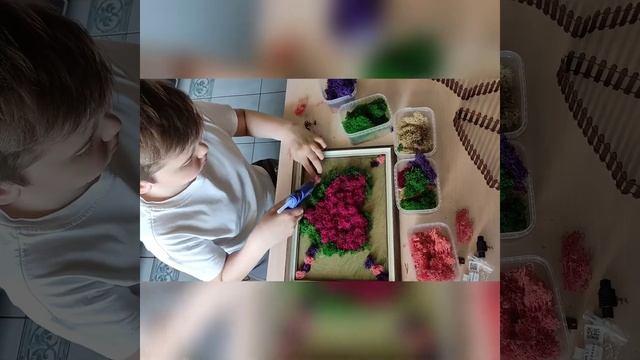 Создание панно из мха.