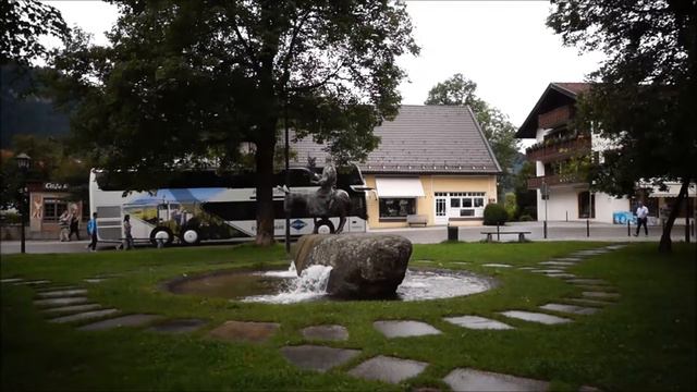 Деревня Обераммергау в Южной Баварии.