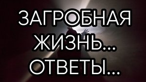 ЗАГРОБНАЯ ЖИЗНЬ...ОТВЕТЫ...