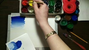 Про гуашь. Как разбавить. Как рисовать. Чем отличается от акварели.