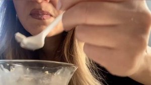 Меловой суп с кусочками мела Старый Оскол и с крошкой разных мелков и глин