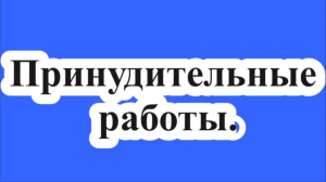 Принудительные работы.