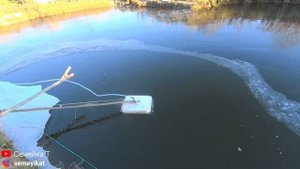 Аэрация в своём пруду на даче для успешной зимовки рыбы и раков. Пруд на участке зимой ❄?