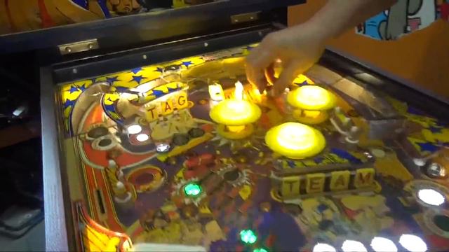 #982 Gottlieb TAG TEAM PINBALL Machine - First TEAM Play Game! TNT Amusements