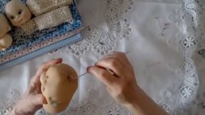 Кукла из капрона и синтепона.Как сделать голову для куклы. Схемы утяжки лица Muñeca soft.Cabeza