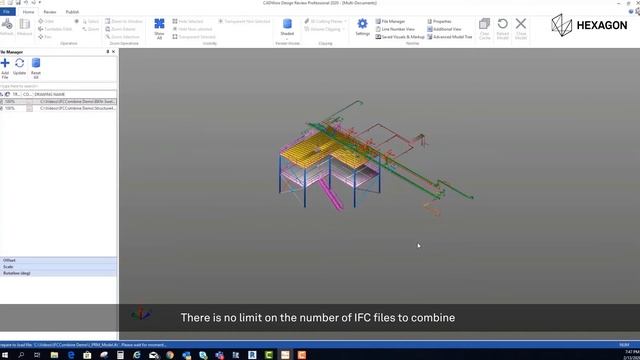 Combining Multiple IFC Files - CADWorx Design Review Professional