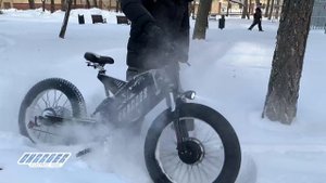Полноприводный электрофэтбайк Charger 2x2, снежный тест в -18