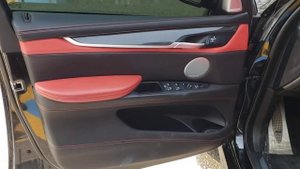 2017 BMW X5 M Black Sapphire Metallic with Mugello Red/Black Merino Leather Interior