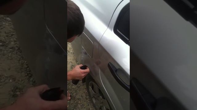 Вытягивание вмятин сжатым воздухом за 3 минуты 1 смотреть онлайн